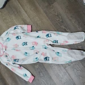 Carter's Owl Fleece, Footed Pajamas 4T